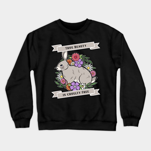 Cruelty Free Animal Rights Crewneck Sweatshirt by Tip Top Tee's